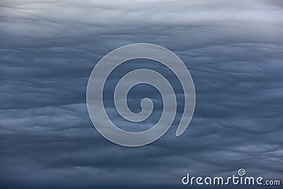 Dense cloud cover in the sky Stock Photo