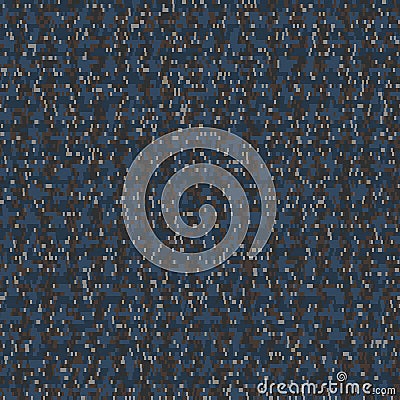 Dense packed noise close up mini pixel grid. Mosaic texture background. Dark camo marl abstract seamless pattern. Melange Stock Photo