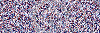 Dense vector packed close up mini geometric grid banner. Texture border background. Abstract macro brush stroke seamless Vector Illustration