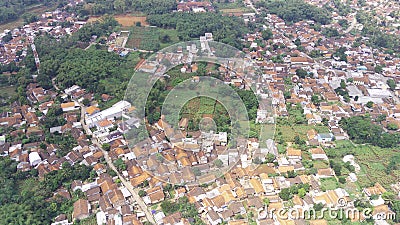 Densely populated area in the Cikancung area Stock Photo