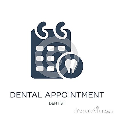 dental appointment icon in trendy design style. dental appointment icon isolated on white background. dental appointment vector Vector Illustration
