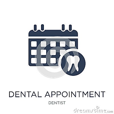 Dental Appointment icon. Trendy flat vector Dental Appointment i Vector Illustration