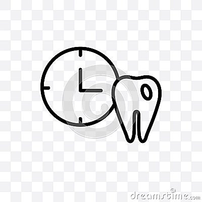 Dental Appointment vector linear icon isolated on transparent background, Dental Appointment transparency concept can be used for Vector Illustration