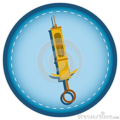 dental aspirating syringe. Vector illustration decorative design Vector Illustration