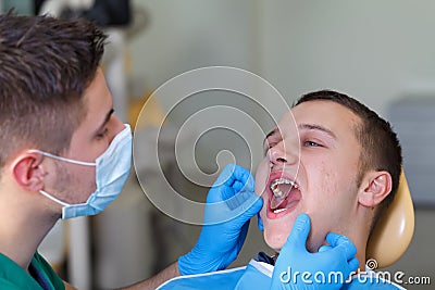 Dental braces Stock Photo