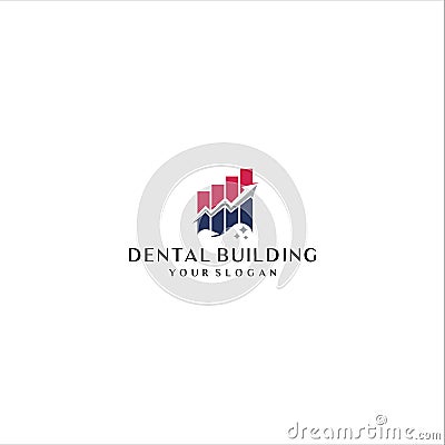 Dental building, building arrow, Dentist Symbols, Sign, Illustration Vector Illustration