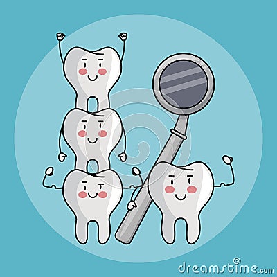 Dental care cartoons Vector Illustration