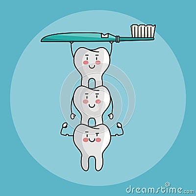 Dental care cartoons Vector Illustration