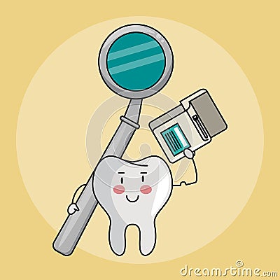 Dental care cartoons Vector Illustration