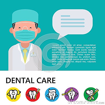 Dental care. Vector illustration. Vector Illustration