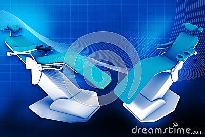 Dental chair Cartoon Illustration