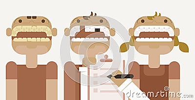 Dental checkup Vector Illustration