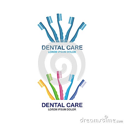 Dental Clinic dentistry Logo or icon vector template design Vector Illustration