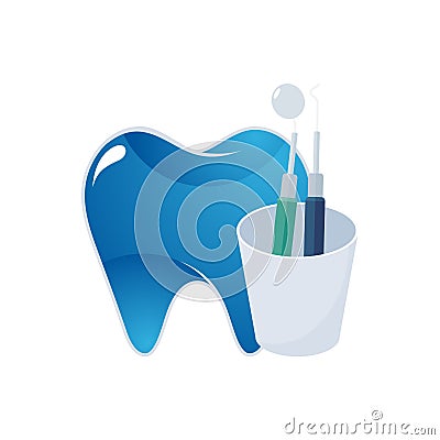 Dental Clinic dentistry Logo or icon vector template design Vector Illustration