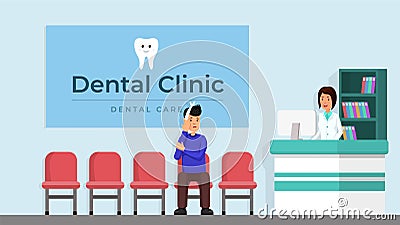 Dental clinic reception Vector Illustration