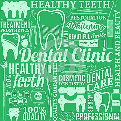 Dental clinic seamless pattern Vector Illustration