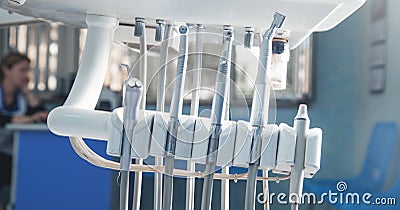 Dental clinic. Stomatological equipment. Tooth care Stock Photo