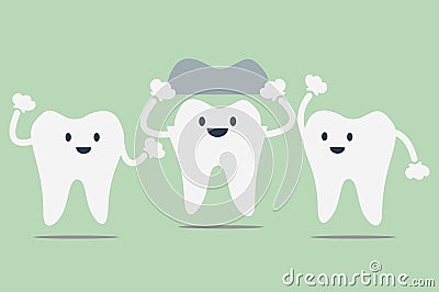 Dental crowns Vector Illustration