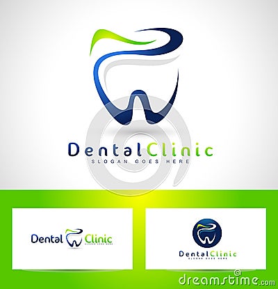 Dental Dentist Logo Design Vector Illustration