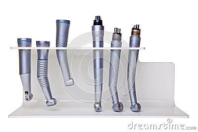Dental drill tools on stand. Stock Photo