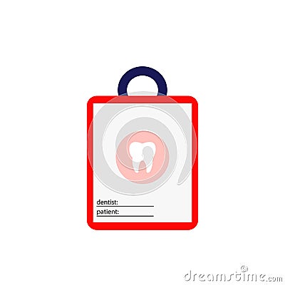 Dental entry, . Dentist. Vector illustration. EPS 10 Stock Photo