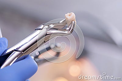 Dental equipment,tooth extraction Stock Photo