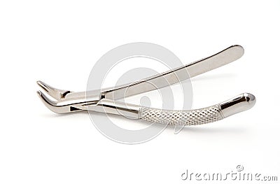 Dental extraction forceps Stock Photo