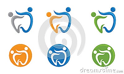 Dental Family Logo Vector Illustration