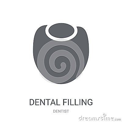 Dental filling icon. Trendy Dental filling logo concept on white Vector Illustration