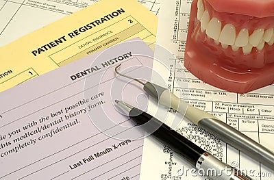 Dental Forms Stock Photo