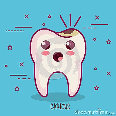 Dental health related design Cartoon Illustration