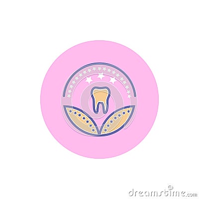 Dental healthcare or medical award icon- vector healthcare sign Stock Photo