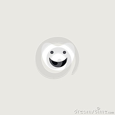 Dental hygiene filled monochrome logo Vector Illustration