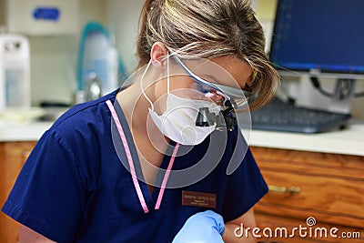 Dental Hygienist At Work Stock Photo