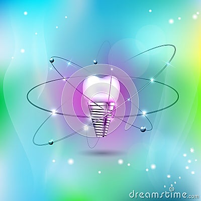 Dental implant scientific modern design Vector Illustration