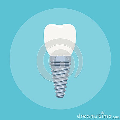 Dental implant sign Vector Illustration