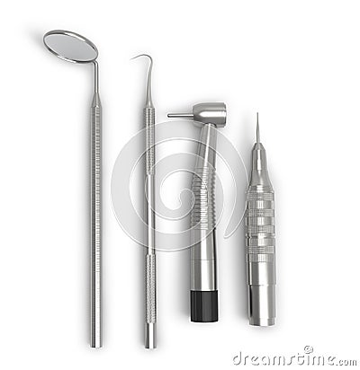 Dental instrument, 3d illustration Cartoon Illustration