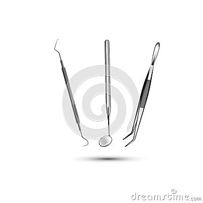 Dental Instruments,Protect Tooth - Illustration Vector Illustration