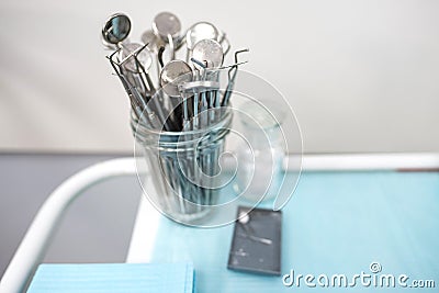 Dental Instruments and tools Stock Photo