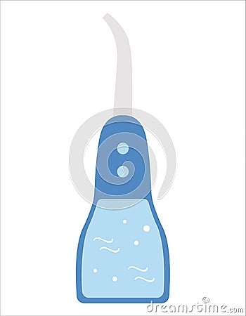 Dental irrigator icon isolated on white background. Vector tooth care tool. Element for cleaning teeth. Dentistry equipment Vector Illustration