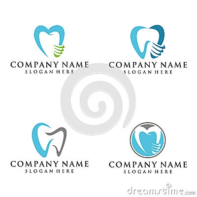 Dental logo design inspiration Vector Illustration