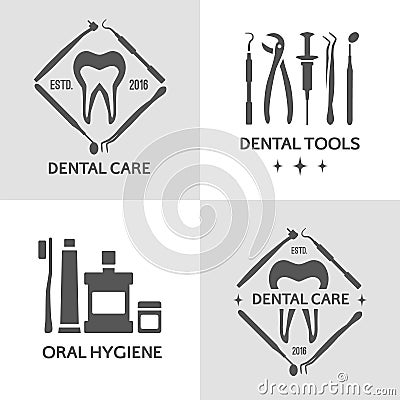 Dental logo set. Vector Illustration