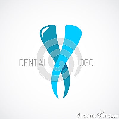 Dental logo template. Stomatology sign. Vector Illustration