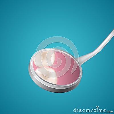 Dental Mirror Vector Illustration