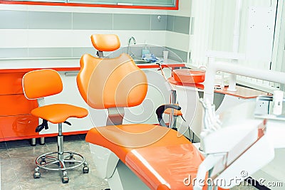 Dental modern office. Dentistry interior. Medical equipment. Dental clinic Stock Photo