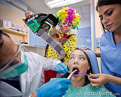 Dental nightmare Stock Photo