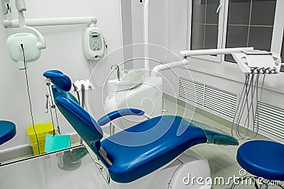 Dental office equipment , dental chair, dentistry Stock Photo