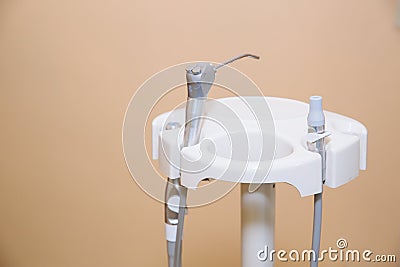 Dental office. Equipment of dentist, tools, medical instruments. Health concept Stock Photo