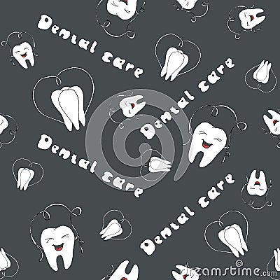 Dental pattern on the grey background Stock Photo