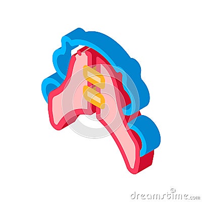 Dental Plate Stomatology isometric icon vector illustration Vector Illustration